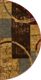 Unique Loom Barista Collection Area Rug - Kouillou (3' x 6' Hearth, Multi/Brown)