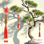 2PCS Chinese Knot Tassel, Feng Shui Good Luck Charms, Metal Gourd with 5 Coins Good Luck Gifts, Bring Wealth, Health and Peaceful for Cars, Furniture, Bags, Homes, and Offices