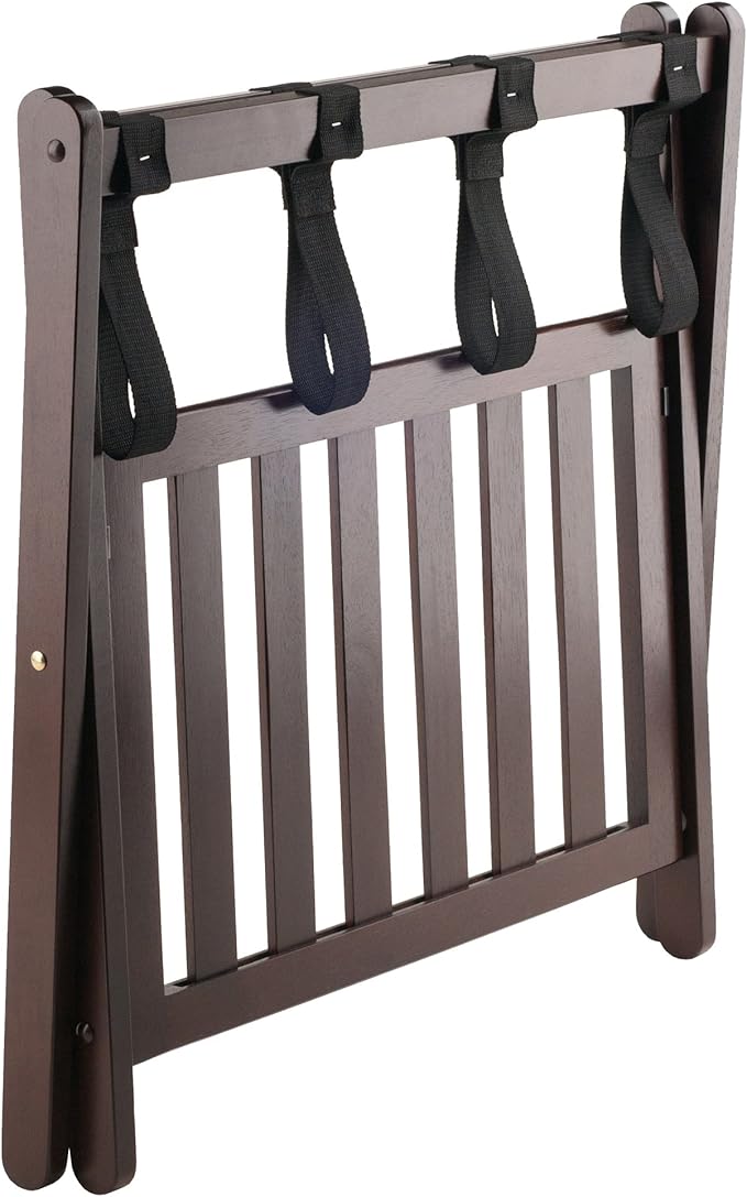 Winsome Remy Luggage Rack, Sturdy Folding Suitcase and Bag Stand for Guest Room, Bedroom, Must Have Foldable Storage Essential for Guests, Small Businesses, Home