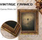 Vintage Gold Framed Wall Art Retro Dark Dragonfly Painting Canvas Prints Gothic Insect Picture Wall Decor Rustic Farmhouse Animal Poster Artwork for Living Room Bedroom Bathroom, 9x11in