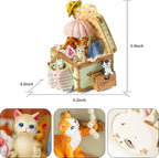 Cat Music Box Gift for Girlfriend Wife Daughter Grandma Granddaughter Sister Friends, Cute Kitty Musical Box Anniversary Birthday Gifts Kitten Lover Mother Day Present
