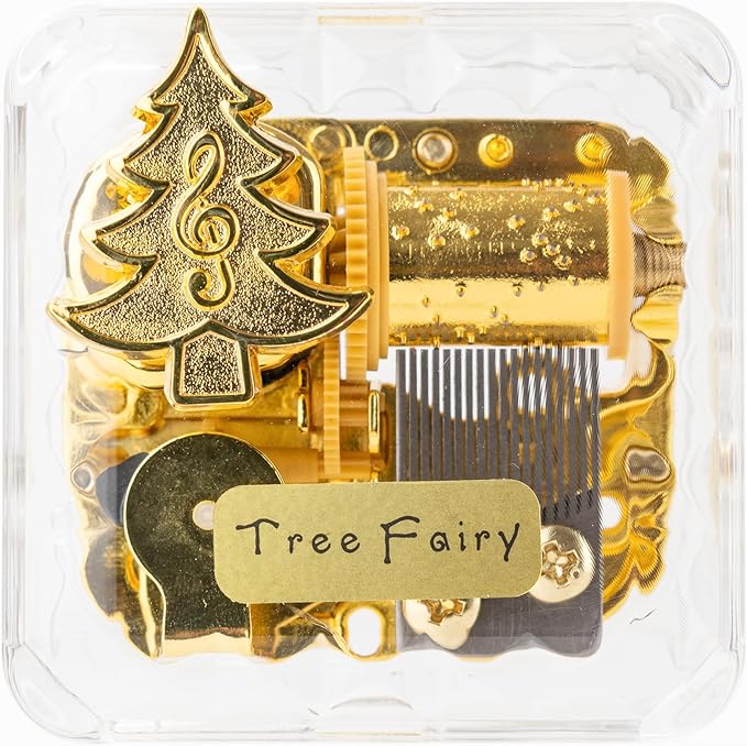 Tree Fairy Music Box, Unique Fairy-Tale Melody, Gold Tree Design,Clear Case, Enchanted Gift for Christmas, Birthday, Mother's Day, Wedding, Anniversary, Valentine's Day, Thanksgiving and Others