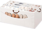 STO STO Shoe Organizer for Closet, Fits Up to 16 Pairs, XL Shoe Box Containers with Adjustable Dividers, Clear Cover Shoe Storage Bins, Stackable Space Saving Shoes Holder for Shoes and Boots, Beige