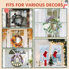 VIS'V Wreath Hanger, Large Twist Lock Suction Cup Wreath Hooks, Heavy Duty, 22 LB Capacity, Removable and Reusable, Round, Clear, 4 Pcs