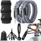 TOBWOLF 4PCS Baseball Exercise Bands with Interchangeable Grips, Baseball Resistance Trainer for Pitching & Throwing, Training Aid for Baseball Softball Pitchers to Build Arm Strength, Warm-Up