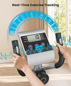 Dripex Elliptical Exercise Machine, Hyper-Quiet Magnetic Elliptical Machine for Home, 8-Level Resistance Elliptical Training Machines with 6KG Flywheel, Pulse Sensor & LCD Monitor