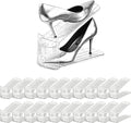 Shoe Slots Organizer，20 Pack Shoe Stackers for a Pair of Shoes,Adjustable Shoe Rack with Three Levels