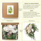 Hydrangea Wreath, 22 Inch Spring Wreath for Front Door, Summer Wreath with White Hydrangea, Greenery and Burlap Bow, Farmhouse Floral Door Wreath for Indoor Outdoor Wall Porch Décor