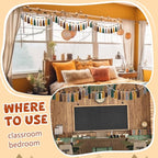 Syhood 3 Pcs Boho Tassel Garland Wall Hanging Decor 1 Boho Tassel Garland with Wood Beads and 2 Western Colorful Pom Pom Ball for Classroom Party Wedding Baby Shower Home Decorations(Elegant Colors)