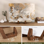 ANBOXIT Plate Display Stand, 3 Pack 8 Inch Plate Holder for Displaying, Decorative Picture Frame Dish Photo Plaque Platter Wood Stand