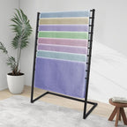 Scarf Organizer, Metal Hijab Organizer, 10 Tier Scarf Holder Hanger for Multiple Scarves, Freestanding Hijab Stand Belt Pants Hanging Rack for Home, Commercial, Clothing Store (Black, 100cm)