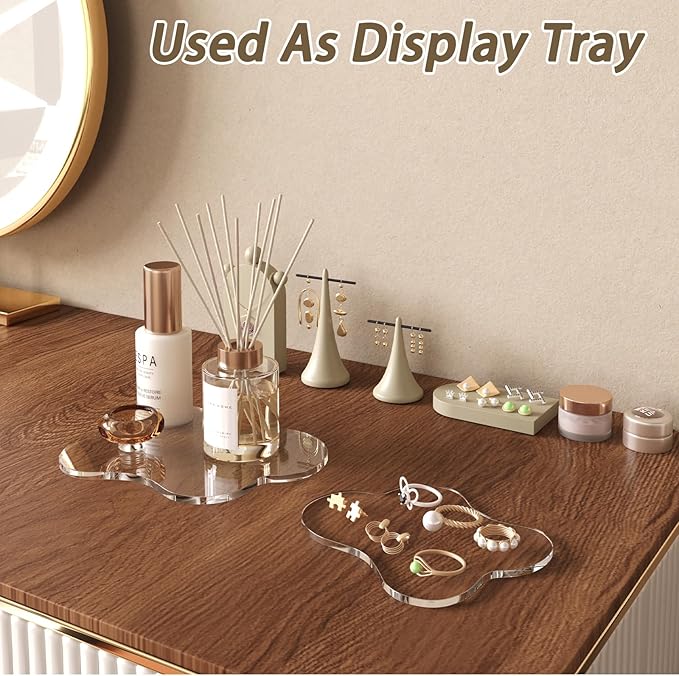 2 PCS Acrylic Coasters Decorative Plates, Irregular Bar Drink Coaster, Drink Coaster for Coffee Table, Clear Coaster for Home Office Desk, Accessory for Desktop Protection, Cloud-Shaped