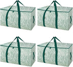 BALEINE 4-Pack Oversized Moving Bags with Reinforced Handles, Heavy-Duty Storage Tote for Clothes, Moving Supplies (Antique Folidage, 4-Pack)