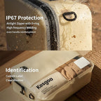 Vacuum Compression Bags for Travel with Pump 180° Open Vacuum Seal Bags for Carry-on Luggage Home Storage, IP67 Waterproof Space Saver Storage Bag (1 Large Pack + Pump Beige)