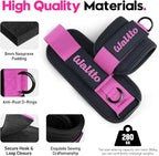 WALITO Ankle Resistance Bands with Cuffs, Exercise Bands for Legs and Butt, Booty Workout Equipment for Kickbacks and Hip Fitness Training