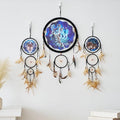 Remorelt 3PCS/Set Large Size Dream Catcher Wolf & Eagle Pattern Hanging Decor, Native American Style Ornament for Home, Dorm, Car,Wolf Decor Wolf Gifts for Wolf Lover(DC04 13Inch Set 3 Mix)