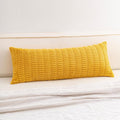 Aegero Corduroy Decorative Throw Pillow Covers 14x36 Inch Soft Striped Pillow Covers Modern Farmhouse Home Decor for Sofa Living Room Couch Bed（Yellow）