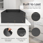 Reli. Drawer Organizer for Clothes (7 Pack) | Gray Dresser Organizer for Clothing | Foldable Fabric Drawer Bins for Bras, Nursery, Baby Clothes, Underwear, Socks | Dresser Storage Dividers