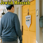 2 Pack Mezuzah with Scroll for Door - Jewish Mezuzah for Door Metal Cases with English and Hebrew Blessing for House Warming Hanukkah Gift (Antique Golds)