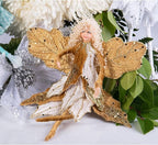 STP GOODS Christmas Decor Collectible Doll 12" Figurine for Home Decor & Holiday Posable Fairy Doll Indoor Christmas Fairy Christmas Seasonal Decoration Collectible Christmas Doll (Fairy in Red)