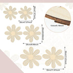 Thyle 6 Pcs Boho Daisy Wall Decor Natural Rattan Flower Wall Hanging Art Wooden Boho Art Nursery Decor Daisy Signs Flowers Farmhouse Hanging Decoration for Home Office Nursery