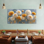 Abstract White Flower Wall Art Golden Floral Pictures Wall Decor Neutral Flowers Canvas Painting Boho Blossom Posters Print Nature Botanical Artwork Bedroom Living Room Home Decoration 29.53x57.87