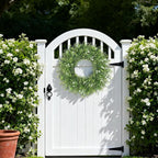 24 Inch Summer Wreaths for Front Door Wreath Spring Outdoor Green Door Wreath for All Seasons Porch Living Room Bedroom Window Wall Indoor Outdoor Farmhouse Home Decoration