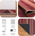 Keen Home Design 2x7 Rug - Machine Washable Runner Rug with Non-Slip Backing, Ideal for Hallway, Entryway, Kitchen, Laundry Room - Vintage, Easy Clean, Durable, Low Pile Rug - (2'6" x 7')