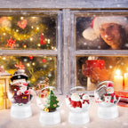 Uiifan 32 Pcs DIY Snow Globe Water Globe 4 Inches Clear Plastic Snow Globe with Screw Off Cap Fillable Water Globe Jar for DIY Crafts Christmas Display Home Decoration Kids Gifts