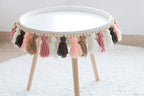 Tassel Garland - Boho Tassel Garland with Wood Beads - Wall Decor for Dorm, Girls Room and Nursery Room (50 inch)