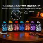 Leyoue Electric Wax Melt Warmer PTC Heating Plate with 7 Colors LED Changing Light Wax Warmer Fragrance Warmer for Home Office Gifts & Decor(Owl)