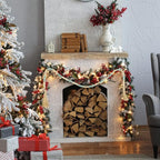OMISHE Wood Bead Garland with Tassels 52 Inches, Handmade Wooden Beads with Round Acrylic Beads, Boho Wooden Beads Home Decor, Farmhouse Beads Garland for Tiered Tray Decor Beach Decor Green