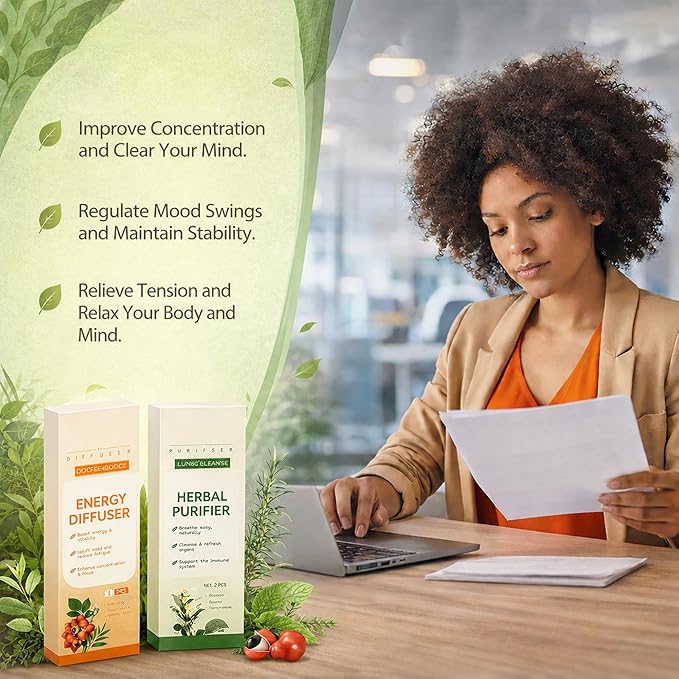 Mullein Herbal Diffuser Pen – Smokeless with Mullein Thyme & Mint – Flavored Air Freshener, 2 Sticks Vaporless