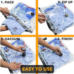 SpaceAid Travel Vacuum Bags for Luggage with Electric Pump, 18 Pack Vacuum Seal Bags for Clothing Travel, Space Saver Compression Bag for Backpack and Suitcase