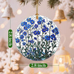 Flower Hanging Ornament, Christmas Ornaments, Xmas Decorations for Tree, Ornaments for Christmas Tree, Holiday Ornament, Flower Themed Gifts, Holiday Party Gifts, and Xmas Gift Ideas - Forget-Me-Not