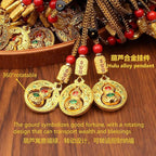 The Traditional Handwoven Sunflower Chinese Knot Double Tassel Pendant,Good for Entrance Door Decoration,car Hanging,Holiday Home Decoration,Blessings for Friends (red).