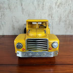 Vintage Farmhouse Yellow Truck Pickup Truck Rustic Metal Home Decor Collectible Vehicle Car Model Home Table Desktop Tabletop Gift Decoration