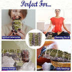 Sage Smudge Kit for Cleansing Negative Energy, Home and Creating The Energy of Happiness Rosemary & Lavender Sage Smudge Sticks with White Sage Pack of 3