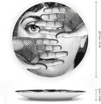 Lina Cavalieri Plate, Wall Decorative Plate, Mysterious Face Plate Wall Hanging Decoration,Including Bracket and Special Spring Hook, 8inch, Style4
