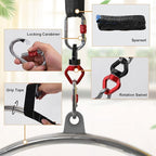 Aerial Lyra Hoop Kit (85CM/90CM), Professional Yoga Starter Set with Rigging Hardware Kit for Home, Exercise, Performance, 32mm Thickness