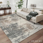 Ciicool Abstract Area Rug Indoor, 3x5 Washable Entryway Rug, Modern Soft Throw Rug with Non-Slip Backing for Bedroom Living Room Entrance Kitchen, Non-Shedding Low-Pile Floor Carpet Doormat Grey Beige