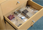 iDesign 3-Section Drawer Organizer for Kitchen, Bathroom, and Desk Drawers - Set of 6 - Clear