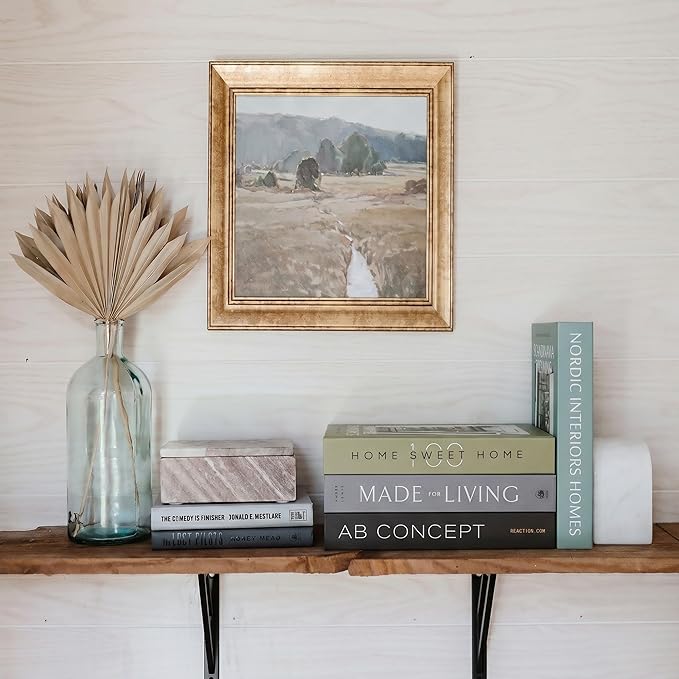PROBENEX Olive Large | 4 PCS Faux Decorative Books for Home Decor | Not Real Books (Cardboard Boxes) | Coffee Table, Shelf Styling & Modern Aesthetic Accent Pieces for Living Room, Office