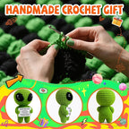 MAMAGIFTREE Birthday Gifts for Man Woman - Handmade Crochet Alien with Inspirational Funny Birthday Card - Small Bday Stuff for Friends, Teens, Coworkers