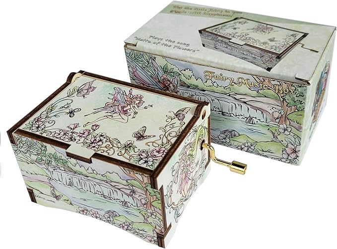 TheLaser'sEdge Fairy Music Box with Song Waltz of the Flowers, Gifts for Women, Men, Birthday, Christmas, Mother’s Day, Anniversary or Merchandise Decor
