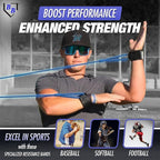 BB Bands Baseball Softball Resistance Training Bands - Arm Strength, Pitching Conditioning Equipment, 3 Strengths (Youth, Adult, Heavy), 7 Colors, Includes Anchor Strap, Door Mount, Bag, Workout Guide