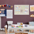 DAHAPYBOO Cork Board with Linen White 2Pack,Bulletin Board 36"x24" Hanging Corkboards for Office Home School Message Board or Vision Board Decoration.