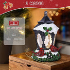Christmas Snow Globe Lantern Cardinals Water Glittering Globe with 6H Timer Function Christmas Snow Globes 3 AA Battery Operated for Christmas Festival Decorations Gifts (Cardinals)
