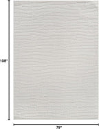 Modern Micro Loop Indoor Area Rugs for Living Room Bedroom Kitchen Geometric Pebble White 6x9 Luxury Durable Low and High Pile Non-Shedding Stain Resistant Soft Area Carpet 6 x 9