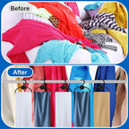 50 Pcs Black Plastic Scarf Hanger Organizer Space Saving Closet Accessory Holder for Scarves, Belts, Ties, Headscarves, and More